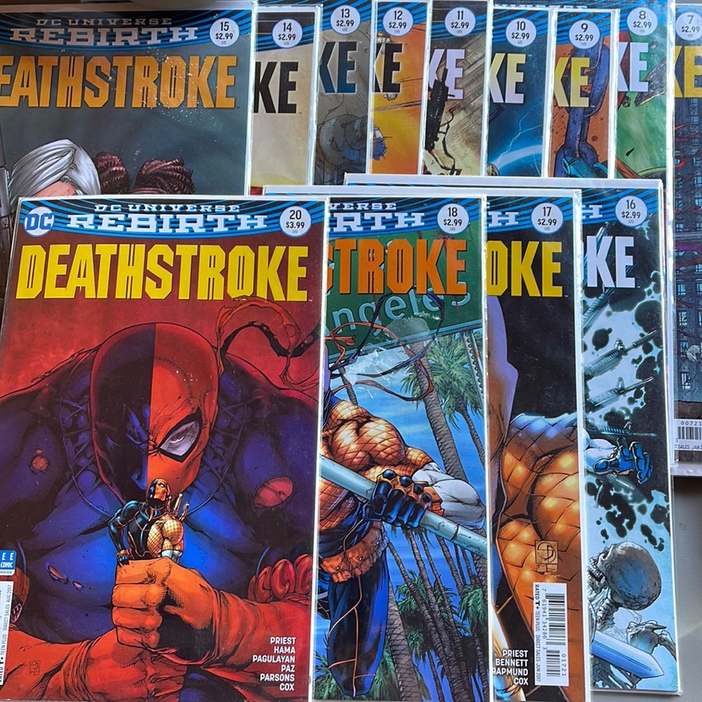DEATHSTROKE #6-18 PLUS #20 DC universe rebirth DC COMICS